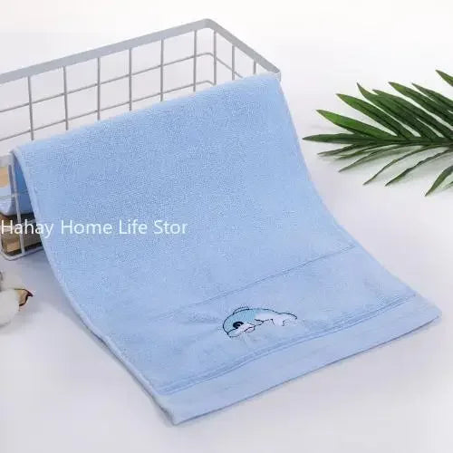 Baby Cotton Face Towel – Soft Embroidered Washcloth for Newborns & Kids (50x25cm)