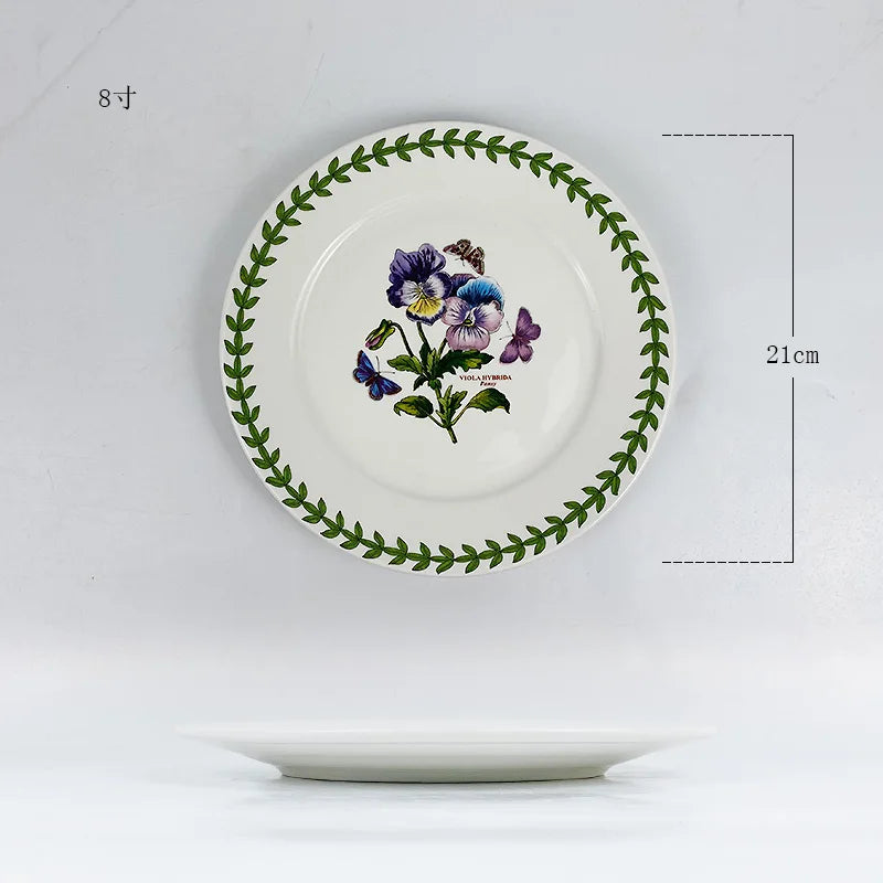 High-End Ceramic Plate – Elegant Breakfast & Vegetable Dish for Home or Hotel Use