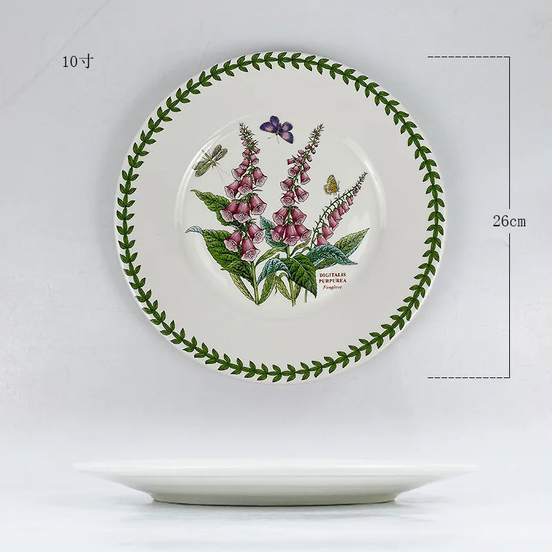 High-End Ceramic Plate – Elegant Breakfast & Vegetable Dish for Home or Hotel Use