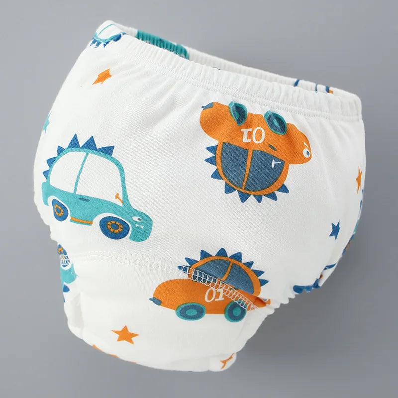 6-Layer Cotton Baby Training Pants – Reusable Breathable Cloth Diapers